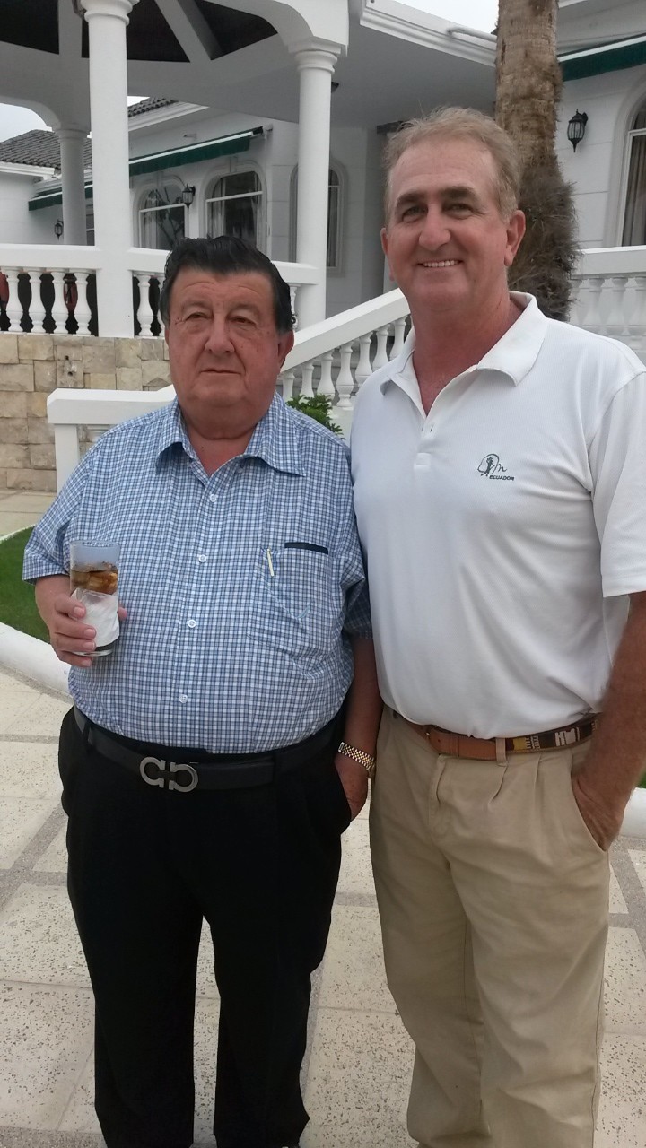 Kris Savignac with Carlos Gonzalez, owner and developer of Montecristi Golf Resort