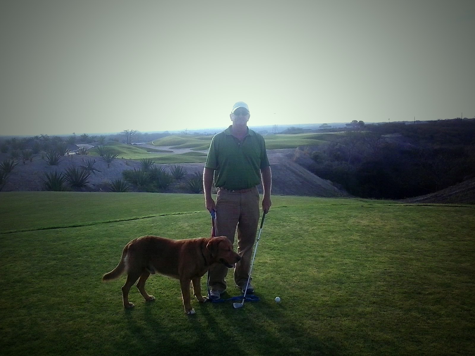 Kris Savignac with his dog King at Montecristi