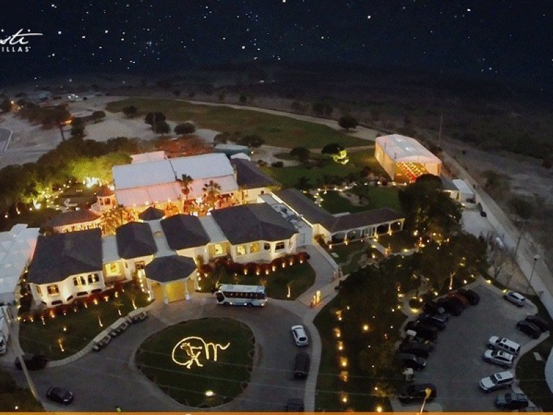 Montecristi Golf Resort & Villas clubhouse at night