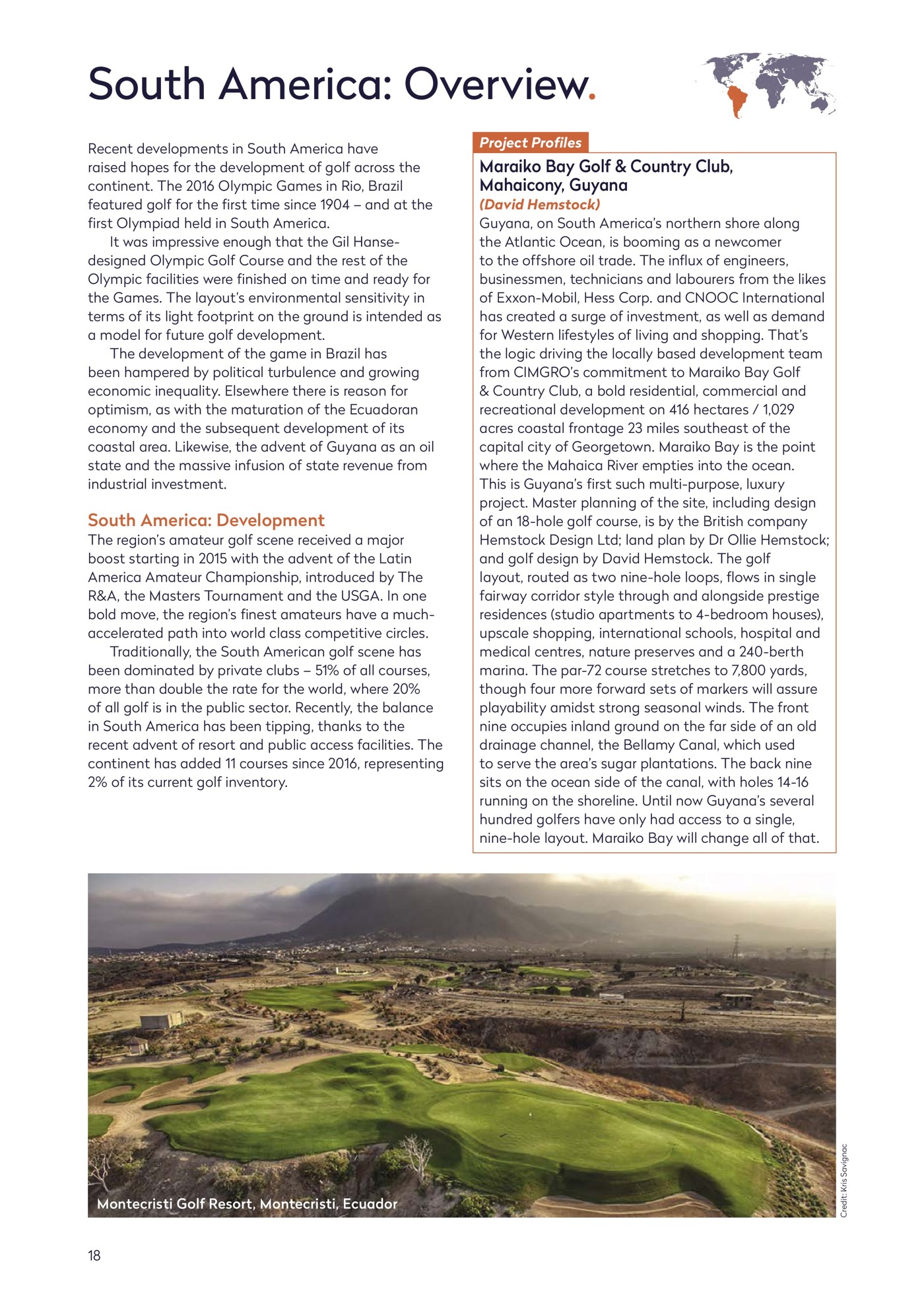 Montecristi Golf Resort aerial photo, credited to Kris Savignac, in The R&A Golf Around the World 2021